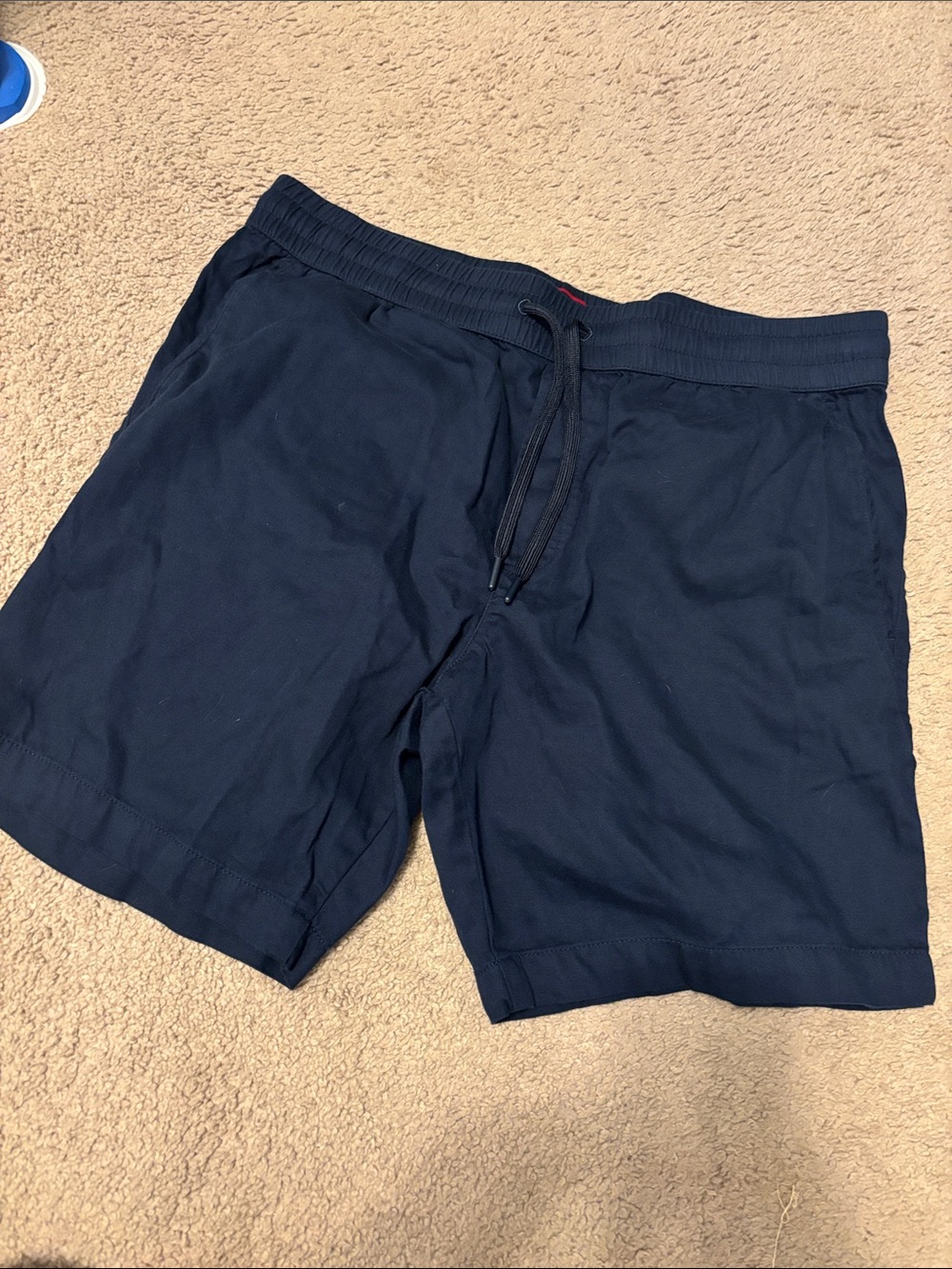 Untuckit Men's Navy Cotton Drawstring Shorts